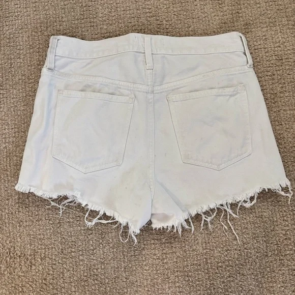 Madewell White Relaxed Denim Shorts - size 25 - Picture 5 of 10